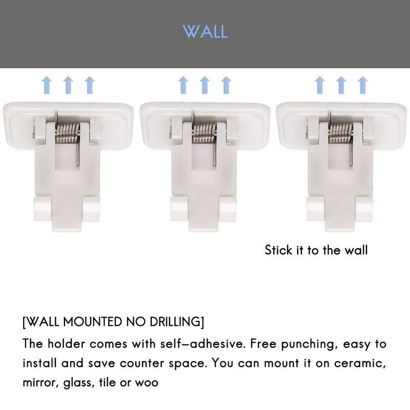 Держатель стержня трубный зажим настенное крепление с самоклеящимся без
