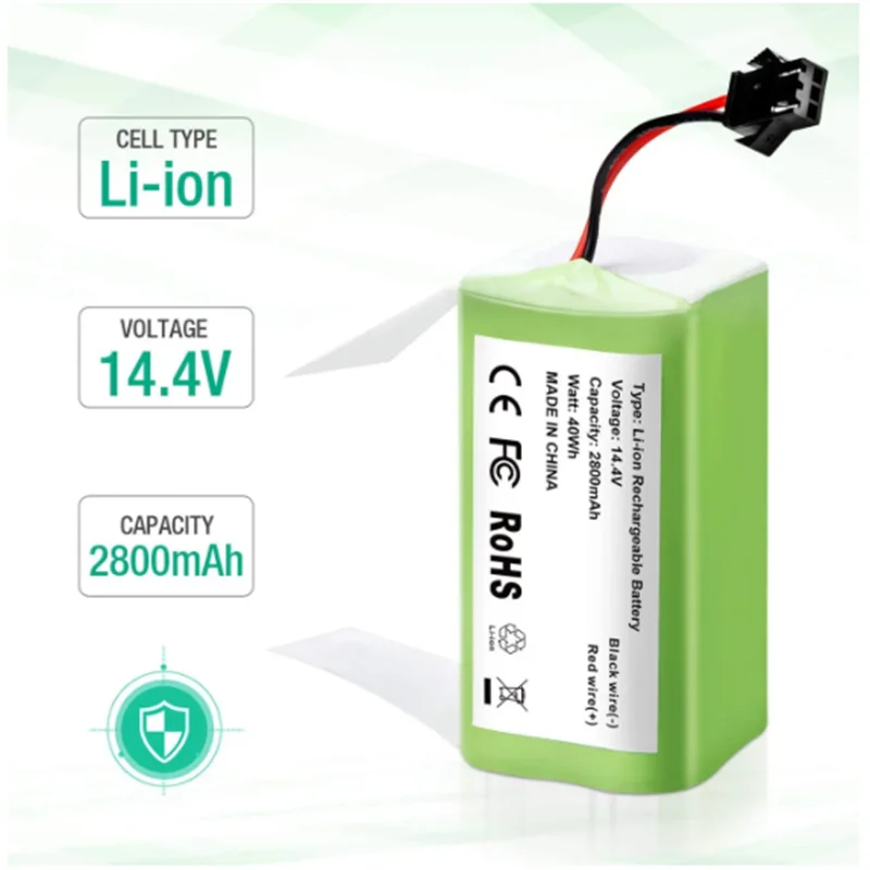 

14.4v 2800mAh Replacement Battery Compatible with Ecovacs Deebot N79 N79S DN622 & Eufy RoboVac 11,11S,12,15C,15T,35C,G10 Hybrid