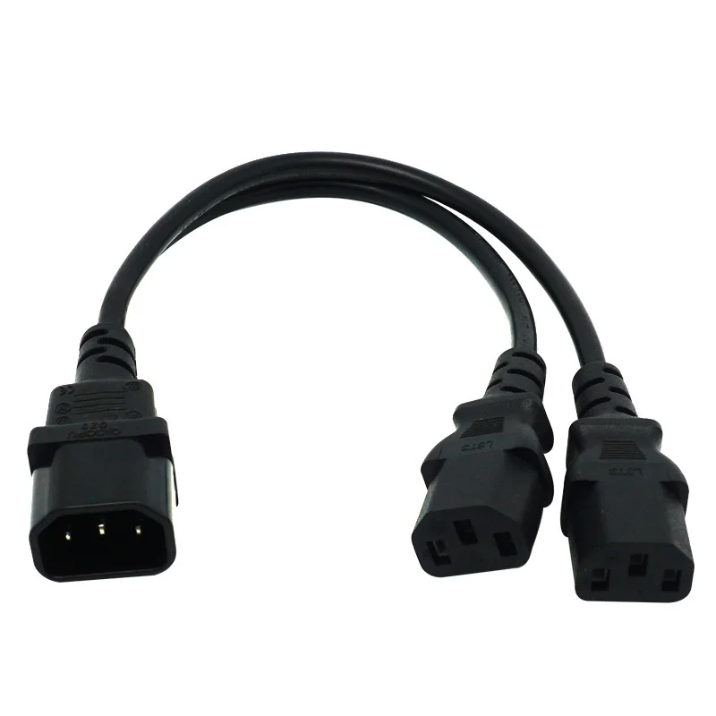 

IEC 320 C14 to 2xC13 Splitter Cord Power Cord Cable IEC 320 Male to double c13 2 Female Adapter Power extension cord 0.3M