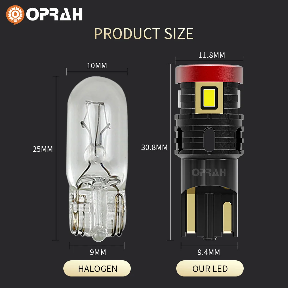 Oprah 2 шт. T10 W5W 194 501 светодиодный Canbus без ошибок 3020 6SMD для внутреннего освещения