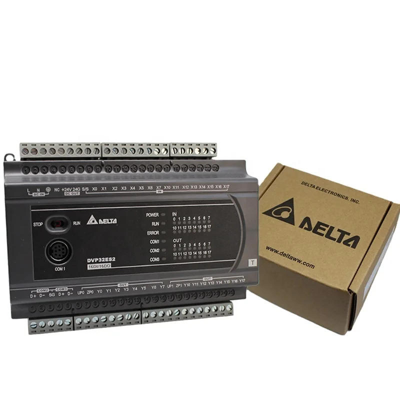 

New Original PLC DVP32ES200T 16DI/16DO NPN/24Vdc/0.5A Digital Amplifier Module plc programming controller Delta DVP