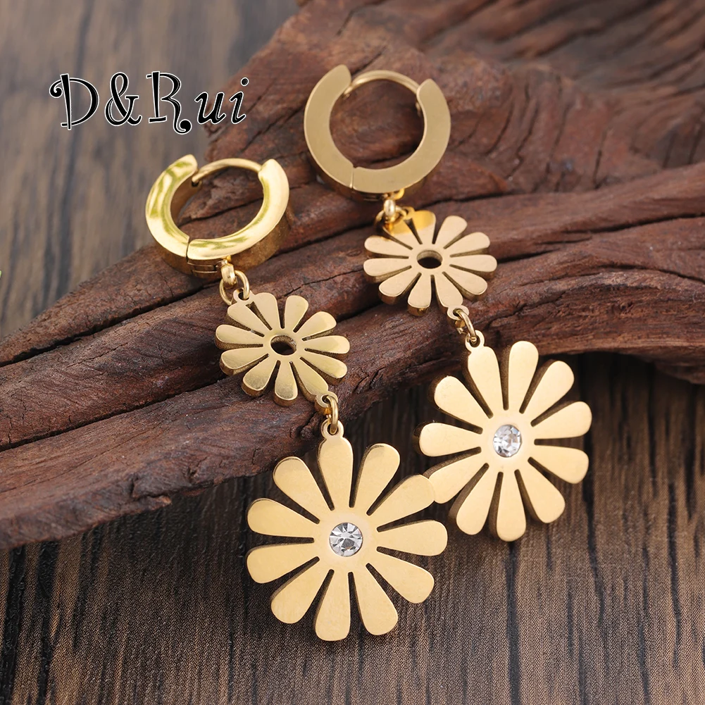 

D&Rui New Gold Earrings Gorgeous Style Jewelry Accessories Earrings Luxury Party Women's Graduation Gift Fashion Bride Earring