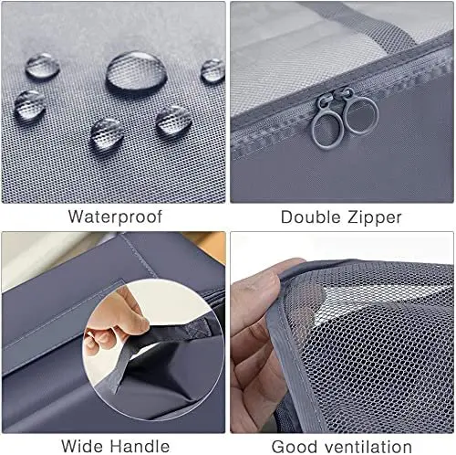Packing Cubes, 8pcs Compression Packing Cubes as Suitcase Organizer Bags set of Travel Essentials (gray)