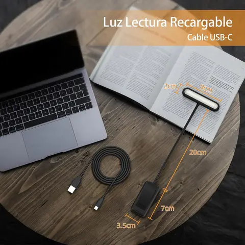 USB-лампа для чтения 14 LED, белая/черная/розовая — пример использования
