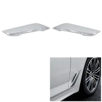 1pair car front side fender plating strip air outlet chrome strip replacement for bmw 5 series g30 g31 2018 2019