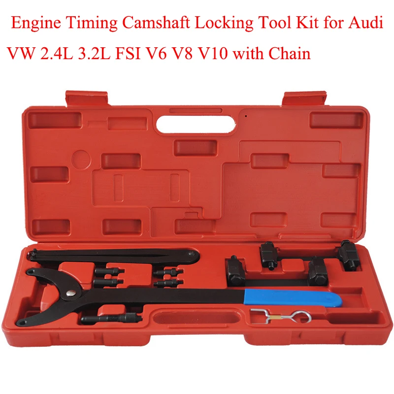 Набор инструментов для блокировки распредвала двигателя для Audi VW 2.4L 2,5 2,8 3,0 T 3.2L FSI V6 V8 V10 с цепью T40070 T40058 T40069 T40071