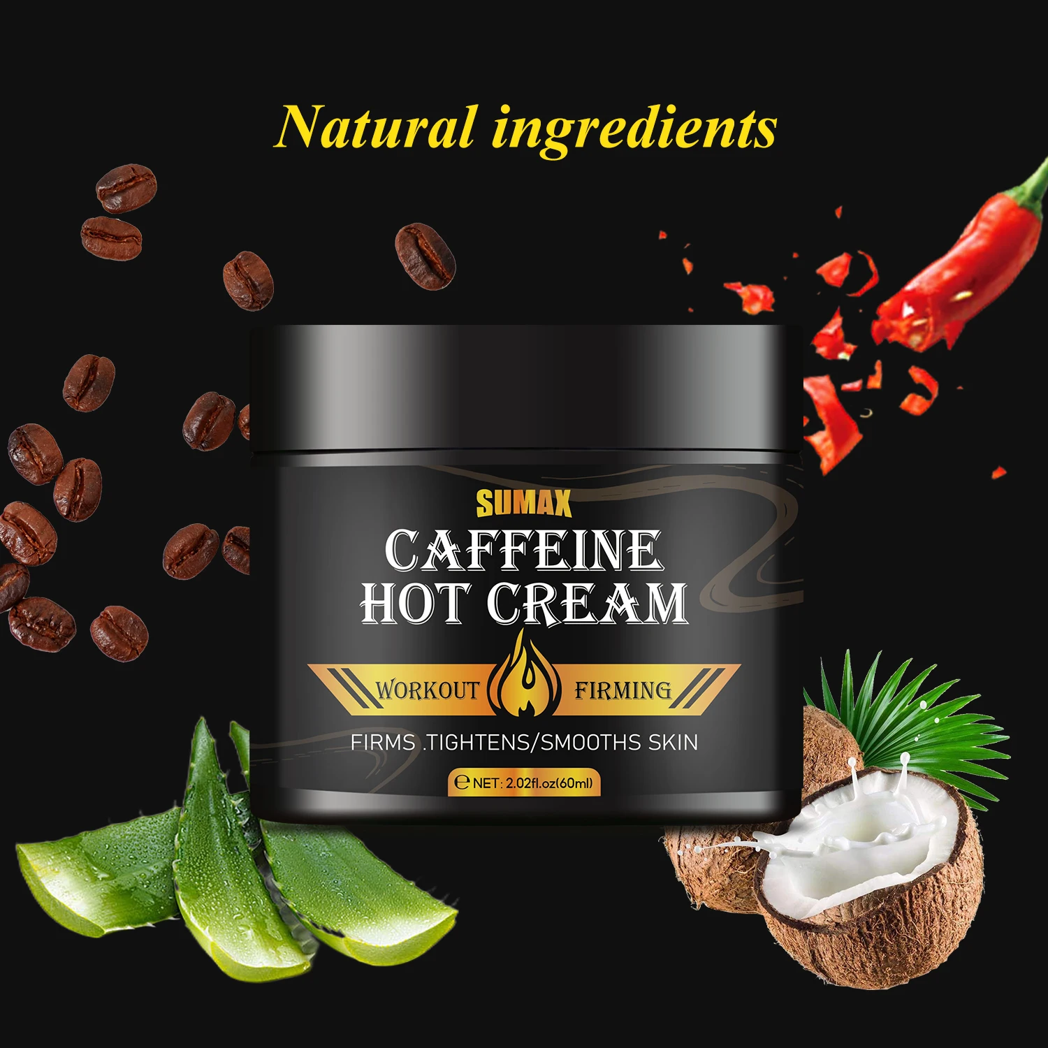 SUMAX Укрепляющий крем для тела с кофеином 50 мл похудения лифтинг подтяжки