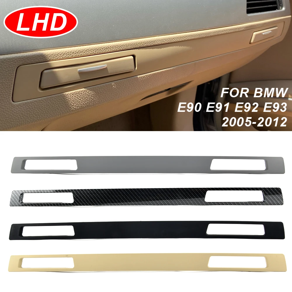 

Car Styling Interior Carbon Fiber Sticker Copilot Water Cup Holder Panel Strip Trim Accessories For BMW E90 E91 E92 E93 LHD