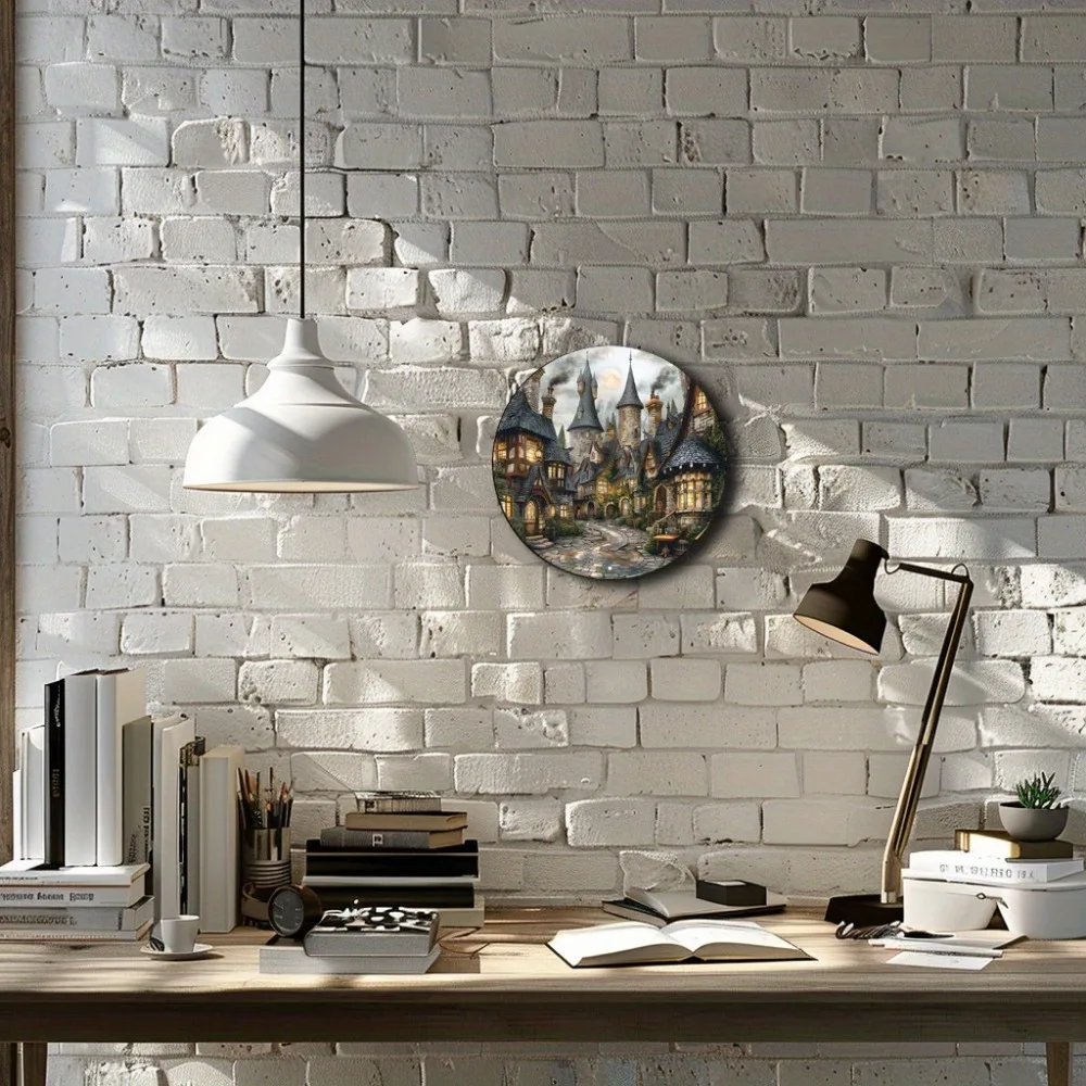 Круглая металлическая вывеска Зачарованный волшебный мир — идеально подходит