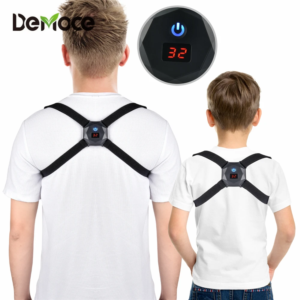  Intelligent Posture Corrector Body Posture Trainer Smart Motion Sensing Upper Back Shoulder Brace Back Support Voice Prompt
