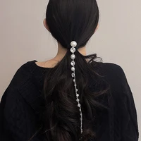 xikh rhinestones sweet cute girl student fork dish hair chain accessories lovely sisters women pearl hairpin hairstyle headdress