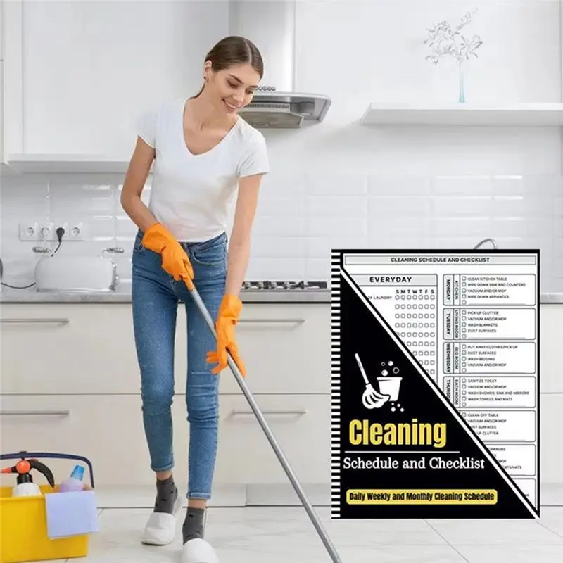 Фото ABKS-Cleaning Planner: Список дел для взрослых, планировщик и органайзер для ежедневных, еженедельных и ежемесячных задач, контрольные списки для уборки. №4