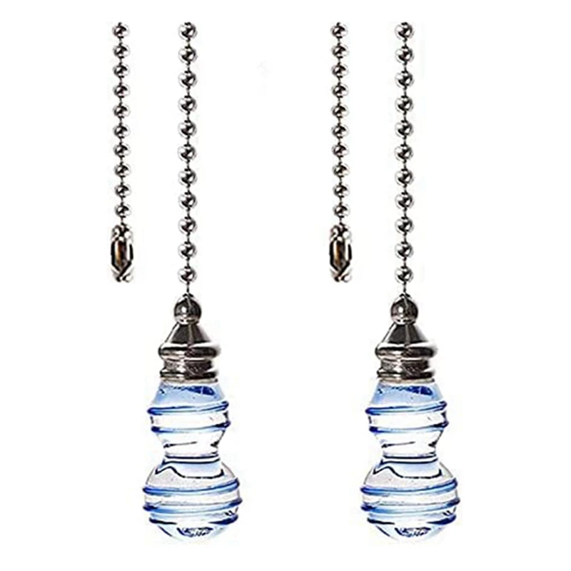 

Blue Pendant, Decorated With Fan Extension Chain Belt 14 Inches (About 35.6 Cm)3.2 Mm Diameter Beaded Ball Pendant