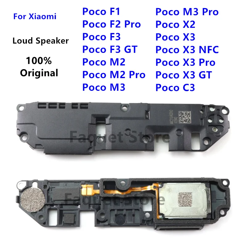 

Original Loudspeaker For Xiaomi Pocophone Poco F1 F2 Pro F3 GT M2 M3 X2 X3 NFC C3 Loud Speaker Buzzer Ringer Sound Module Parts