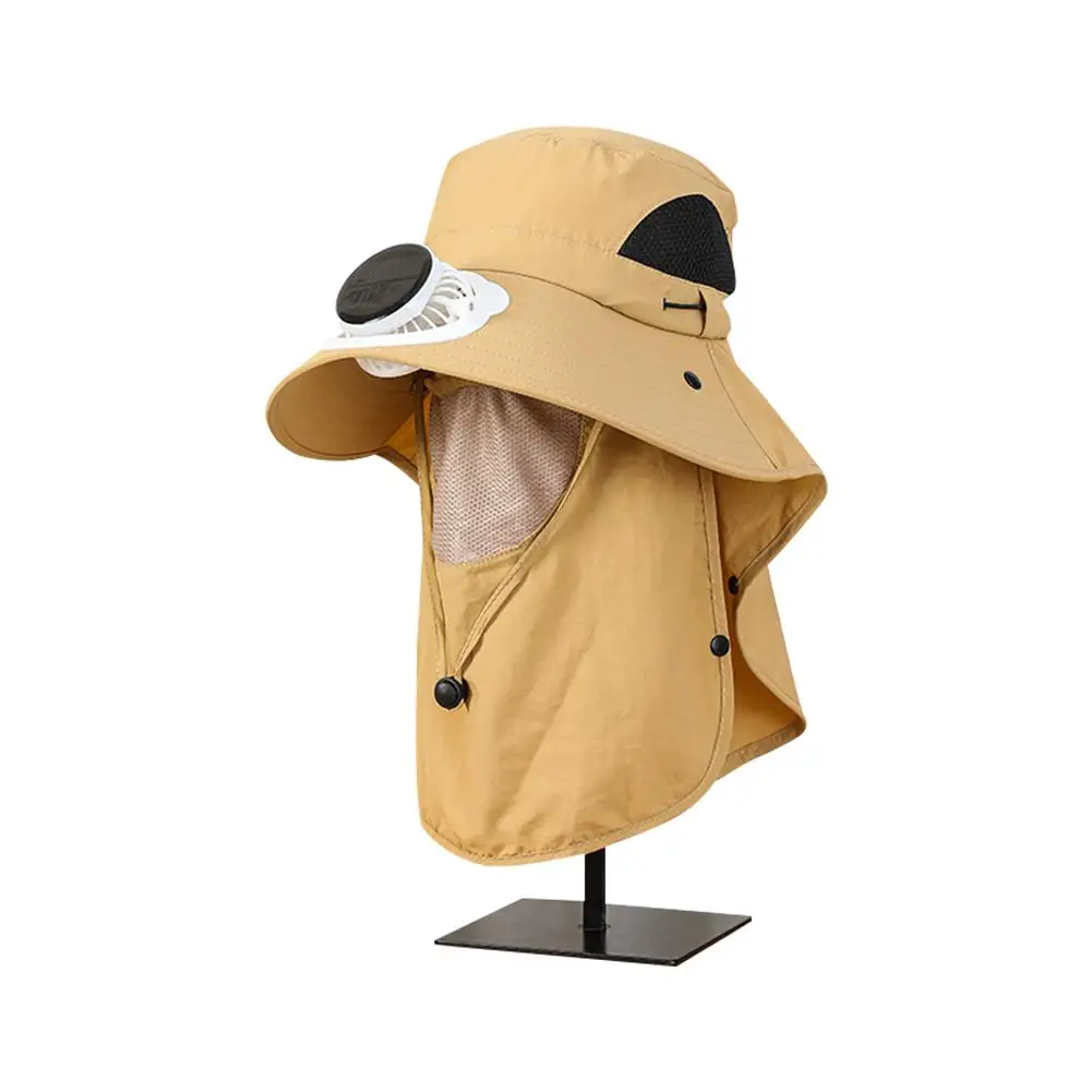 Шляпа с вентилятором и солнечной зарядкой Солнцезащитный котелок для работы