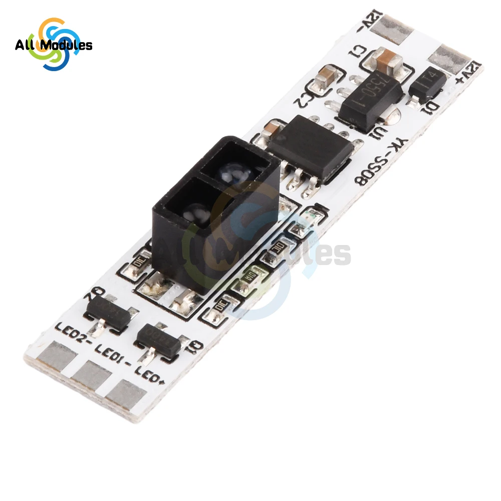 

DC 12V Hand Sweep Sensor Module 50-80mm Short Distance Scan Switch Sensor for Cupboard Wardrobe LED Light