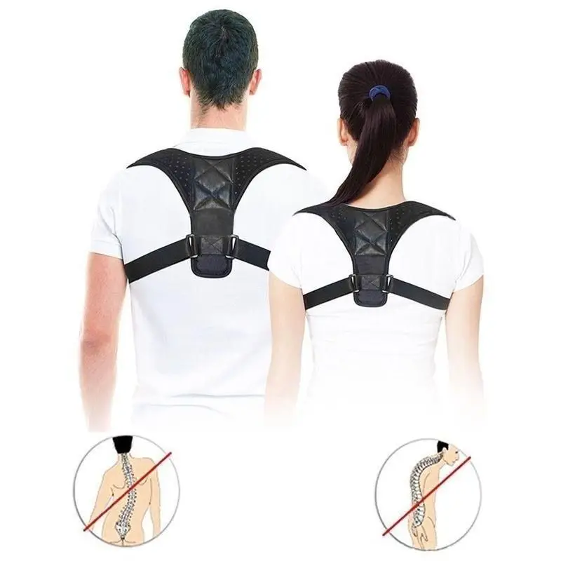 

Posture Corrector Adjustable Upper Back Brace for Clavicle Support and Providing Pain Relief Anti-Humpback for Men and Women