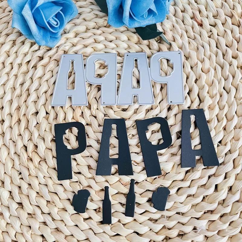 

Испанское слово papa с украшением в виде пива металлические штампы для высечки «сделай сам» Скрапбукинг бумажные открытки тиснение ремесло в...