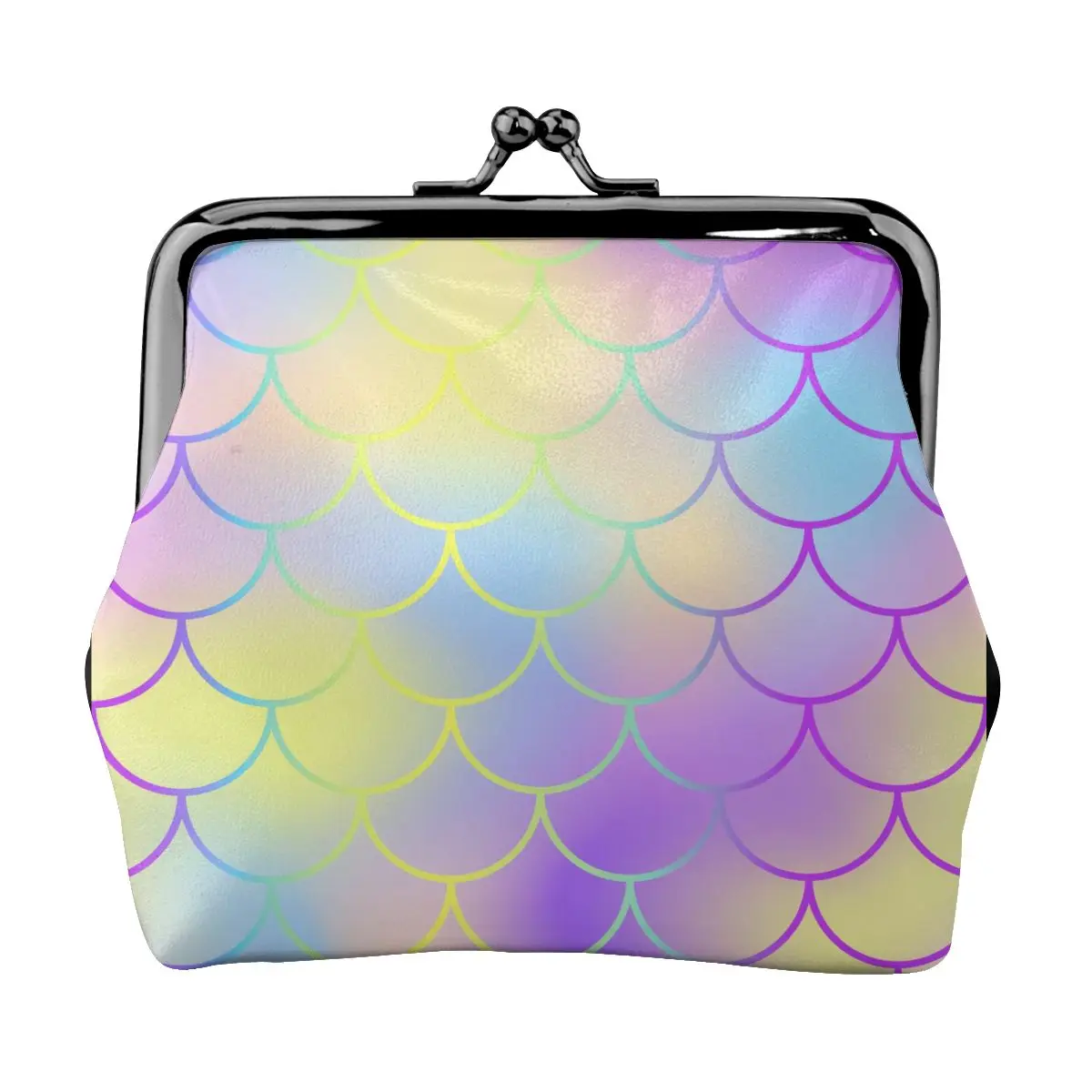 

Women's Wallet Short Coin Purse Wallets For Woman Card Holder Fish Scale Pattern Active Color Mesh Background