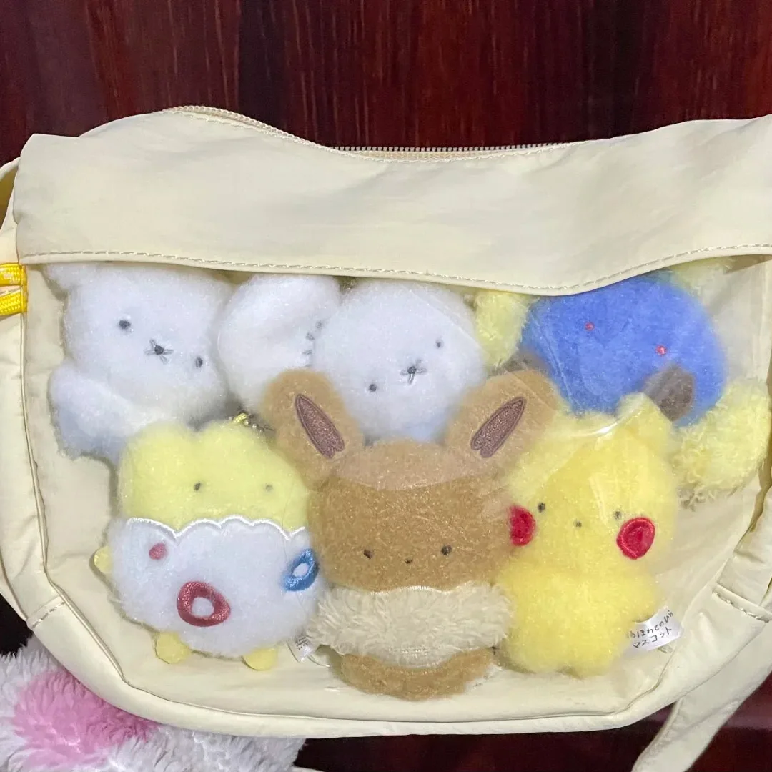 Фото Оригинальная плюшевая игрушка-подвеска PokéMon Palm Furry Series Slowpoke Snorlax Tandemaus Garage Kit, модный аксессуар для сумки №2