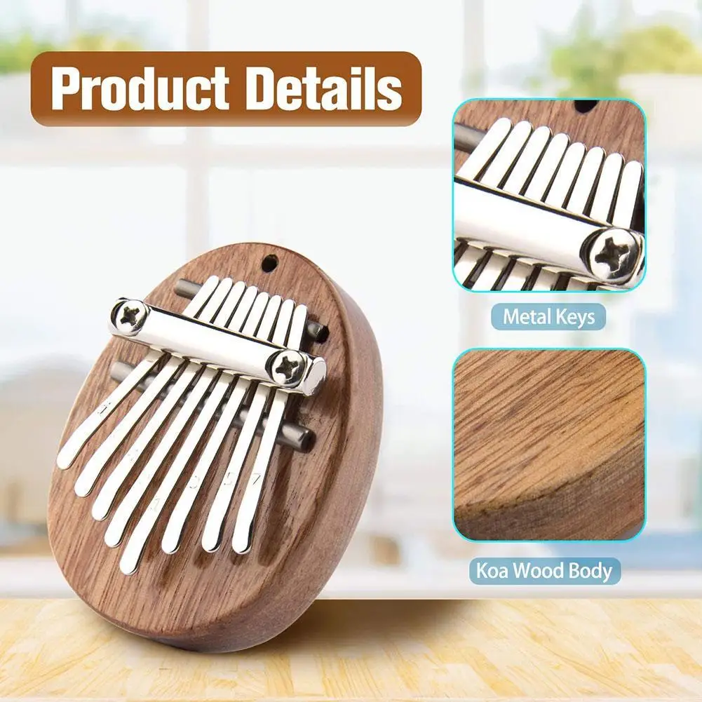 

8 Keys Mini Kalimba Thumb Piano Portable Exquisite Easy-to-learn Adult Beginner Kids Finger Gift Mbira Instrument Musical H R3s1