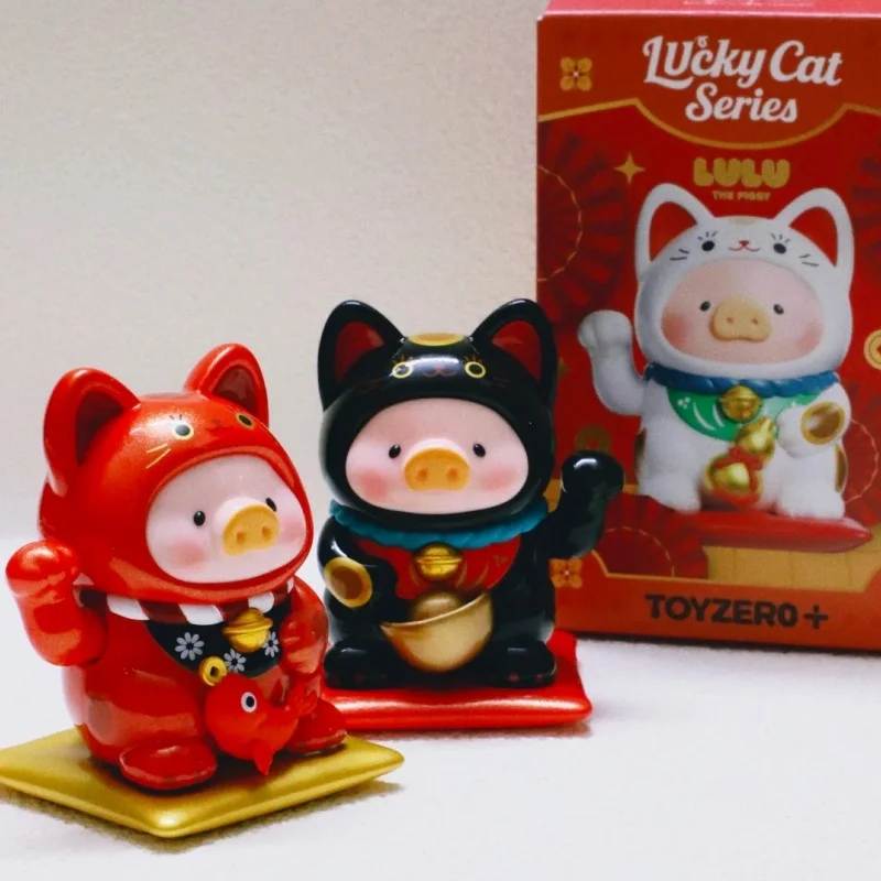Фото Оригинальная серия Blind Box Toyzeroplus Lulu Pig Lucky Cat: Фигурки-сюрпризы Lulu Pig, коллекционные куклы-модели, подарок, игрушка №3