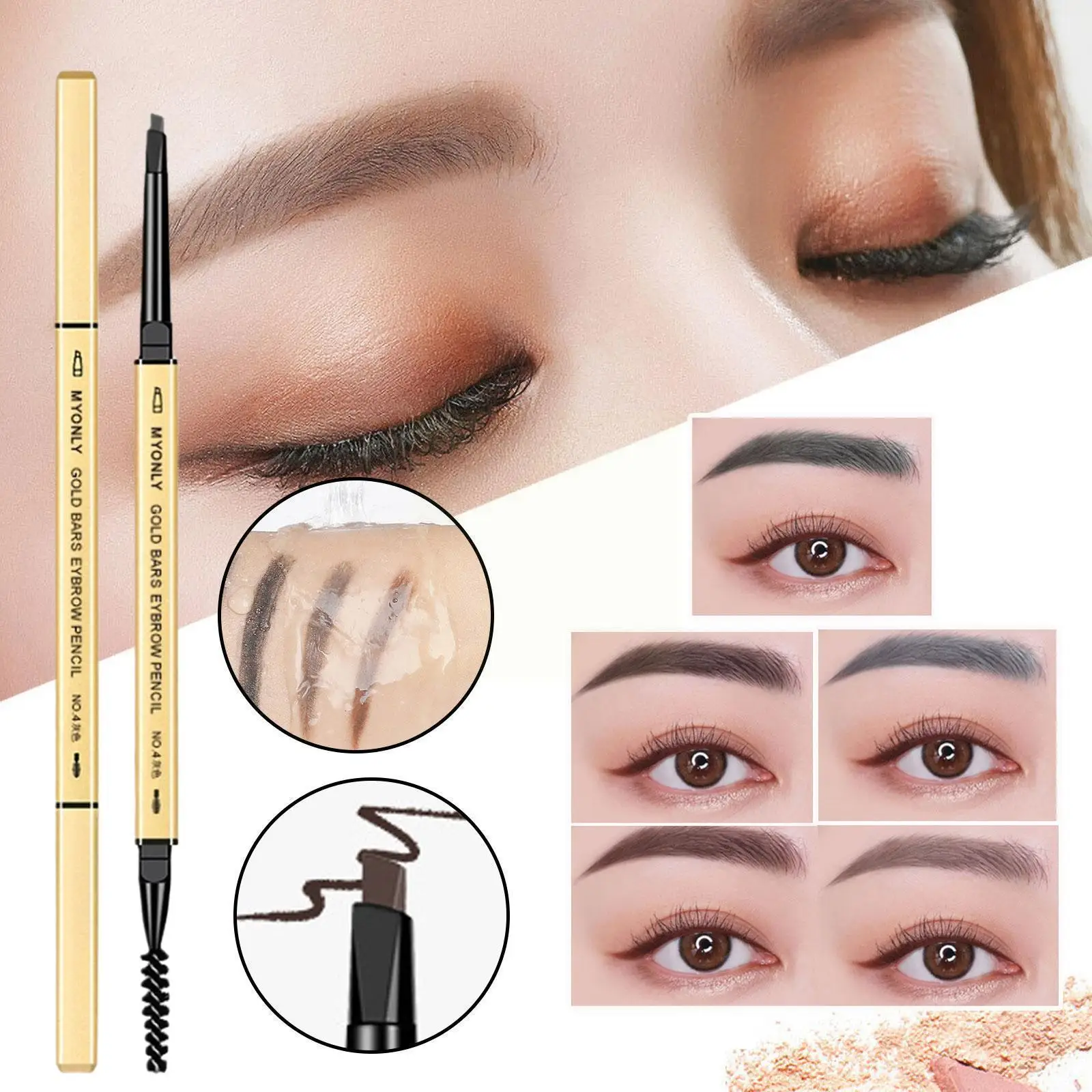 

Double Head Eyebrow Pencil Long Lasting Waterproof Enhance 5 Colors Women Eye Brow Makeup Mascara Pen Beauty Cosmetics O6Z7