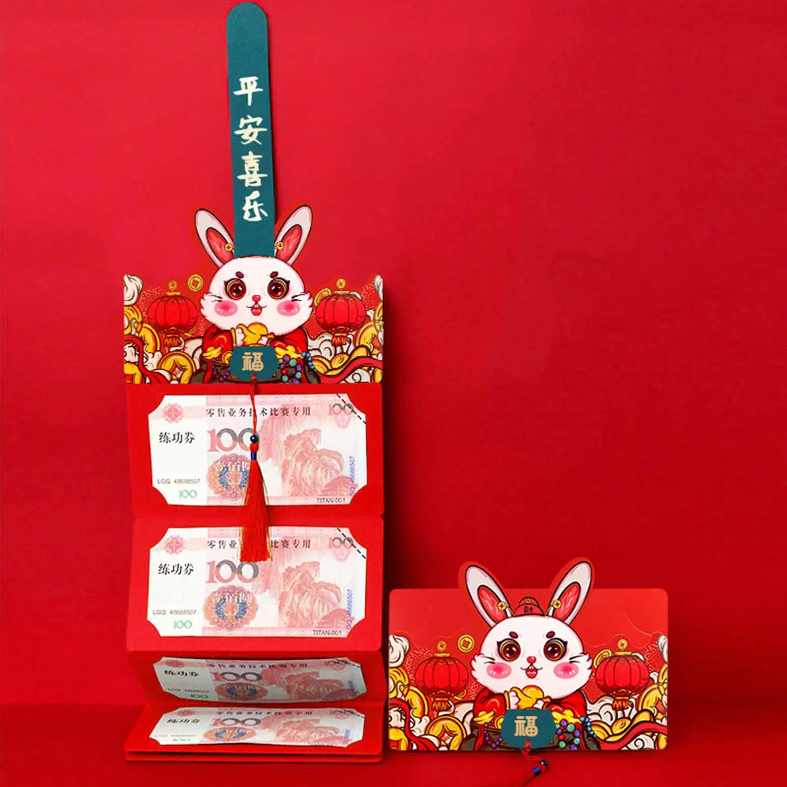 

Red Envelope Chinese New Year Decorations 2023 Rabbit HongBao Red Pocket Envelope New Year Rabbit Spring Festival Red Packet FU