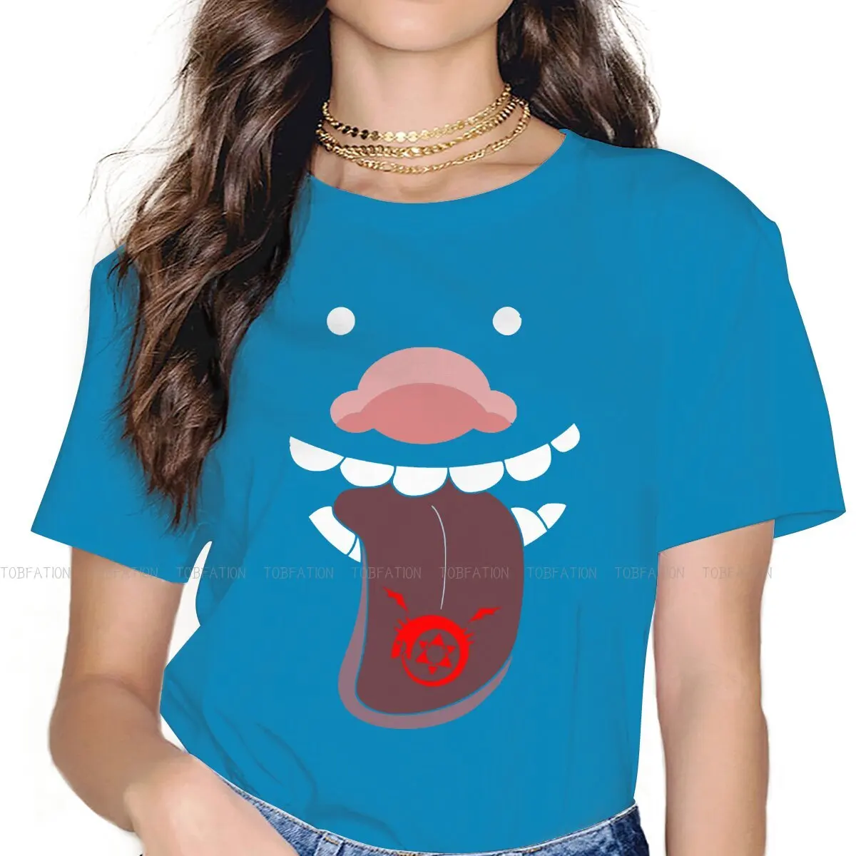

Gluttony O Neck TShirt FULLMETAL ALCHEMIST Japanese Manga Fabric Classic T Shirt Woman's Clothes 5XL Hot Sale