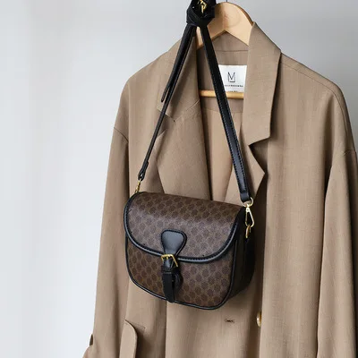 Quality Splite Leather Crossbody Bag For Women Half Round Saddle Crossbody Retro Shoulder Bags Famous Brand Designer Satchels