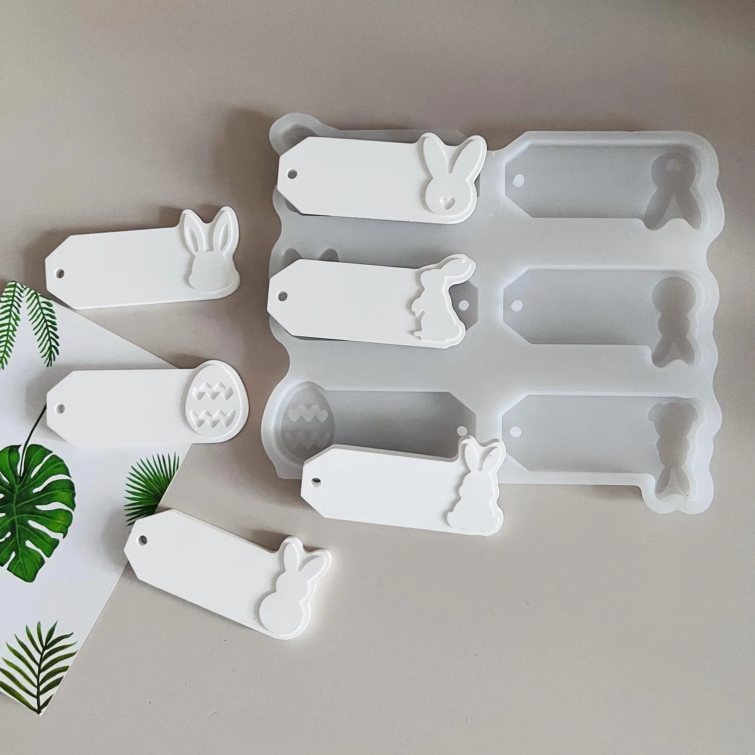 Пасхальный кролик яйцевые бирки цементные силиконовые формы украшение книжная