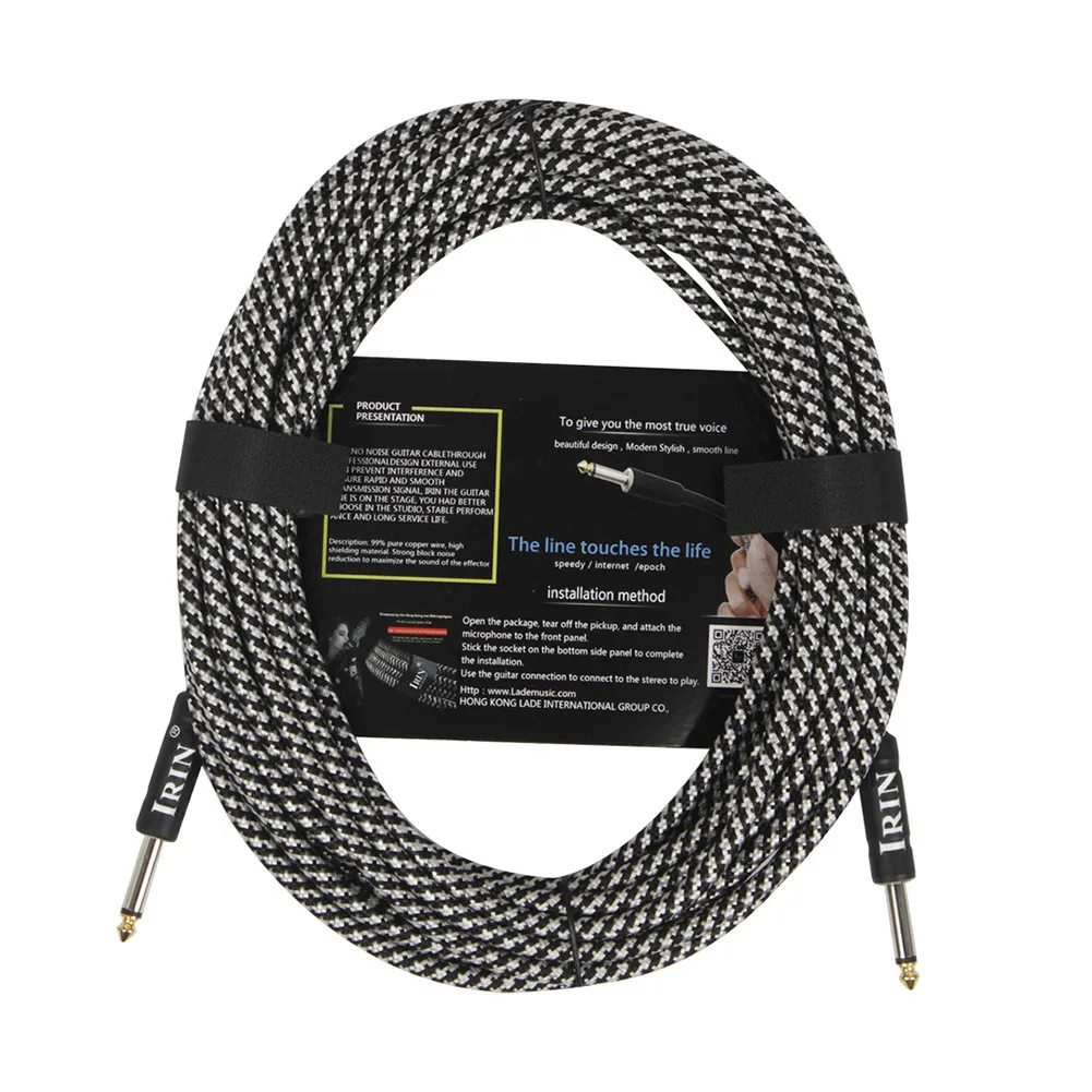 

6m&20ft Guitar Cable 6.35mm Jack Electric & Bass & Acoustic To Amplifier Low Resistance Stable Signal And No Pollution Cable