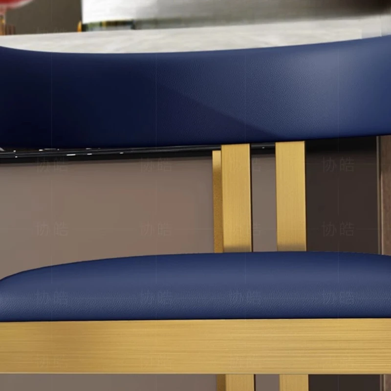 Бархатные барные стулья минималистичный металлический прием высокие офисная