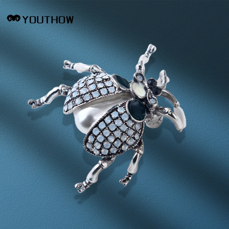 

Beetle Small Pearl Brooch Cute Ladybug Corsage Pins Femme Vetement Brooch For Women Insect Brooch For Clothes Dress Pin Jewelry