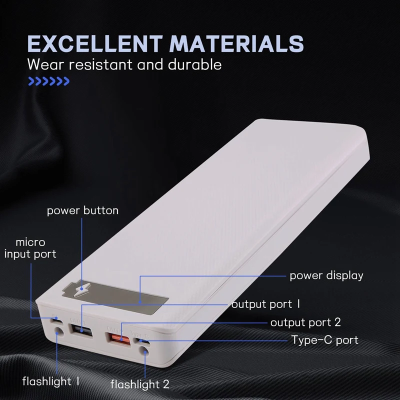 Сварочный чехол для хранения аккумуляторов 10X18650 с двойным USB внешним