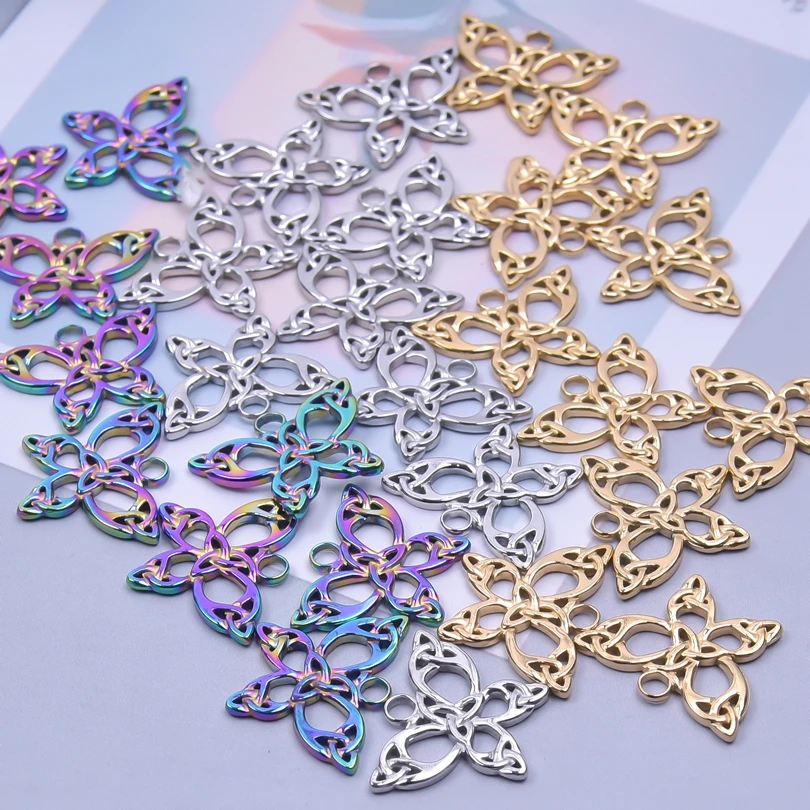

Stainless Steel Rainbow Charm Line Butterfly DIY Craft Trendy Necklace Pendants Jewelry Makings Earrings Supplies Materials