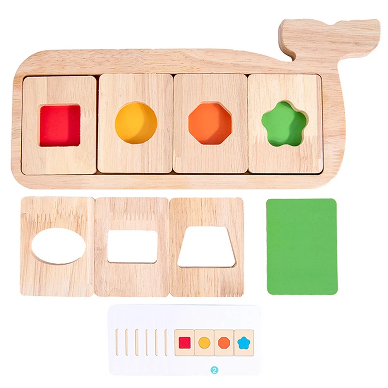

Montessori Geometry Color Separation Puzzle Wooden Toys Sensory Training Shape Matching Games Children Early Education Cognition