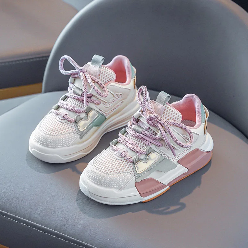 

Кроссовки Детские сетчатые для мальчиков и девочек 5-18 лет, легкие дышащие, для бега, прогулок, мягкие, весна 2022