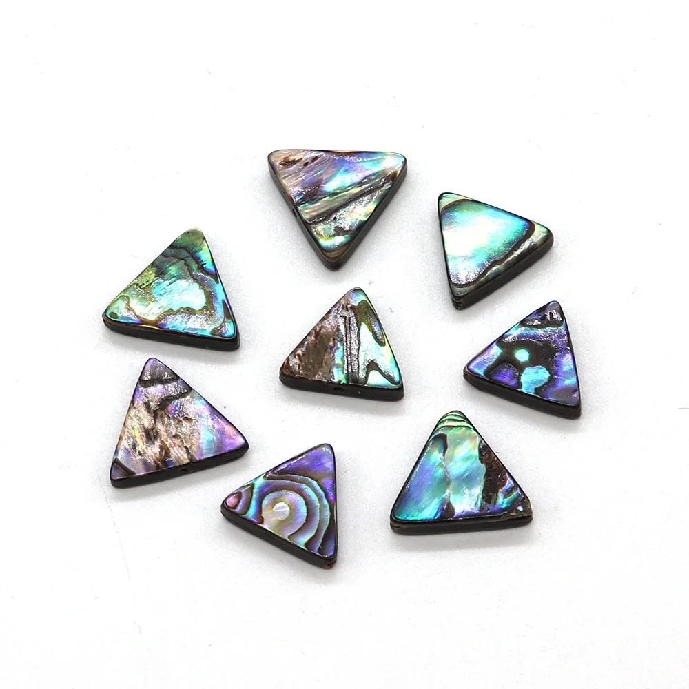 

3pcs Natural abalone shell loose bead triangle 11-16mm for making DIY glamour fashion necklace earrings bracelet accessories