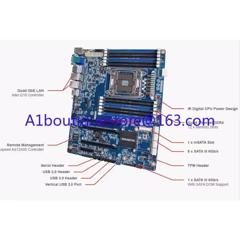 Для материнской платы Gigabyte MU70-SU0 X99 C612 E5 2680V4 2696V3 IPMI 4 сетевая карта SATA DOM