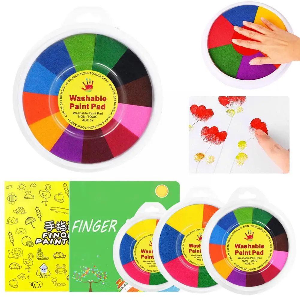 

Colorful Ink Stamp Pad DIY Finger Painting Doodle Craft Education Toys Children Kids Drawing Inks Baby Card Scrapbooking Ma Z4E2