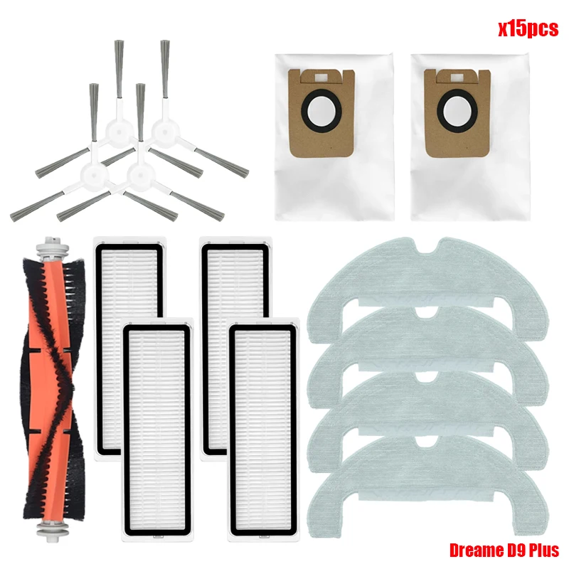 

Для Dreame Bot D9 Plus RLD11GD Робот-пылесос Запчасти Ролик Боковая щетка Hepa Фильтр Швабра Тряпка Мешки для пыли Замена