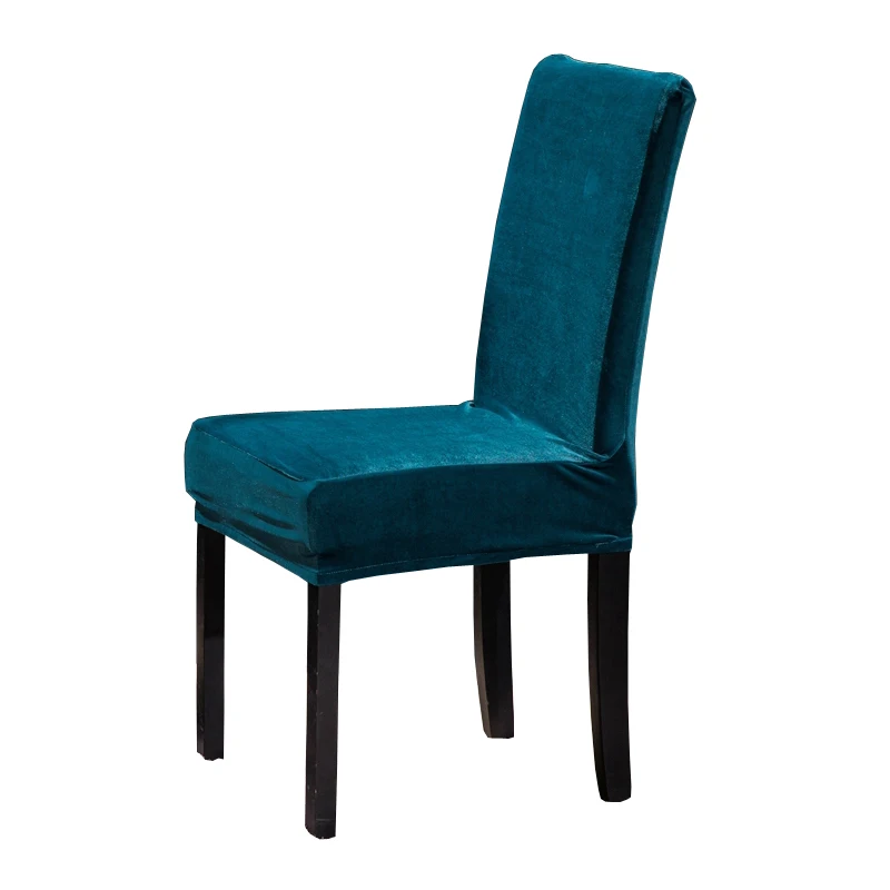 

Рождественское украшение, плотные бархатные Чехлы, чехлы для стульев для столовой, однотонные чехлы на кресло стрейч