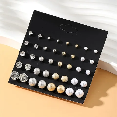 Серьги-гвоздики FNIO из цинкового сплава