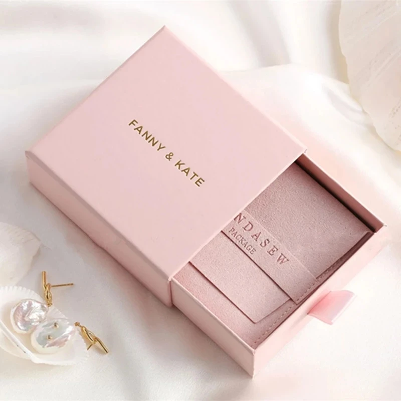 50pcs 9*9*3.5cm More Colors Paper Box Custom Jewelry Box Personalized Logo Necklace Earrings Jewelry Packaging Box Bulk Drawer