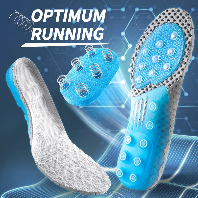 Premium Spring Silicone Gel Insoles Orthopedic Health Sole Pad For Shoes Insert Arch Support Pad For Plantar Fasciitis Feet Care Premium Spring Silicone Gel Insoles Orthopedic Health Sole Pad For Shoes Insert Arch Support Pad For Plantar Fasciitis Feet Care