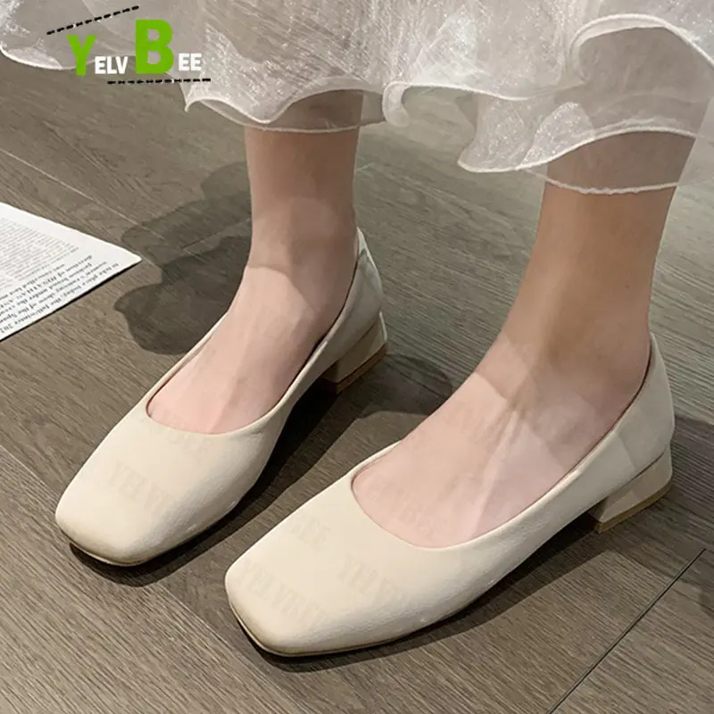 

Сандалии женские из экокожи, удобные босоножки с квадратным носком, плоская подошва, Повседневная прогулочная обувь, весна 2023