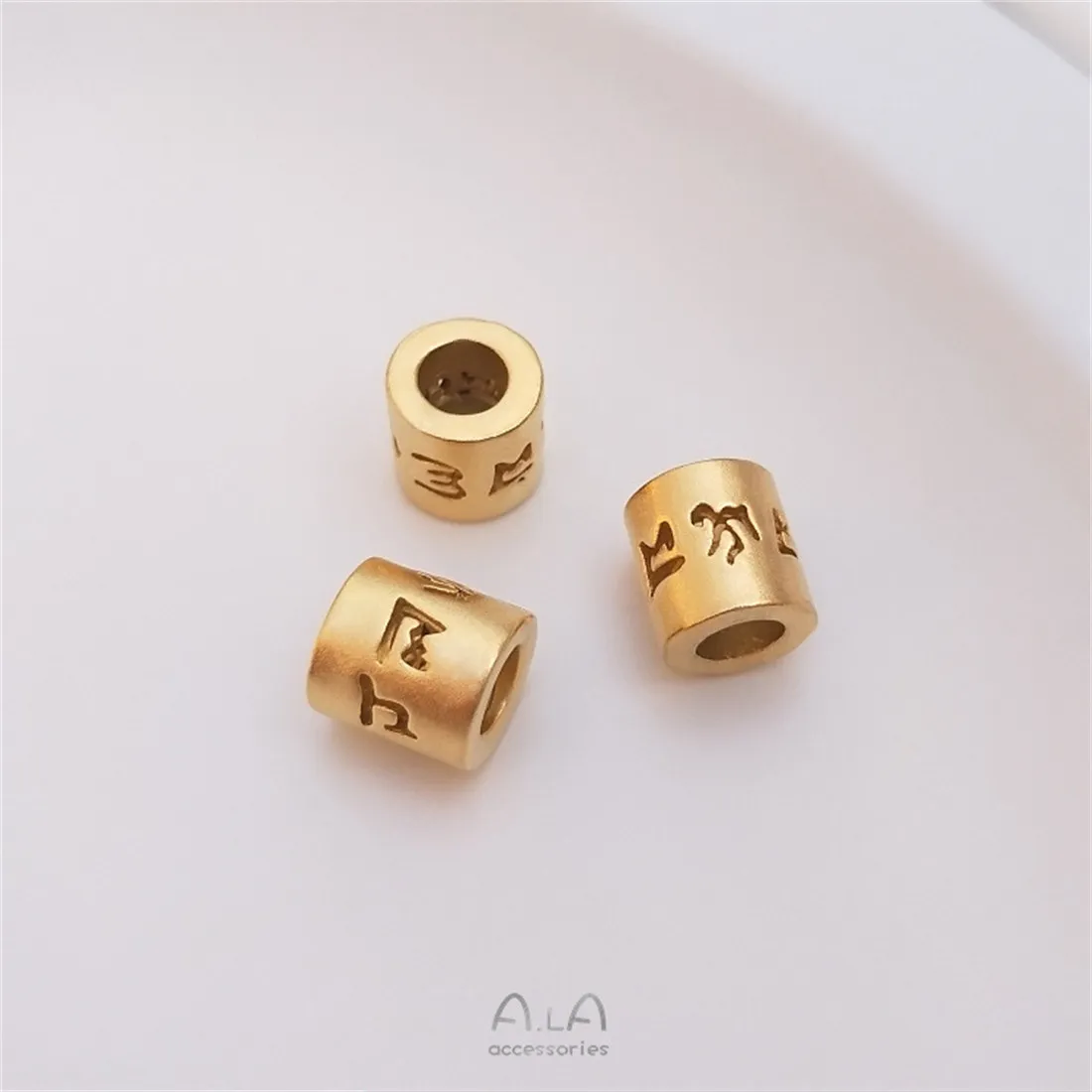 Шестизначный ведро-мантра кулон из бисера золотой россып долговечная переносная