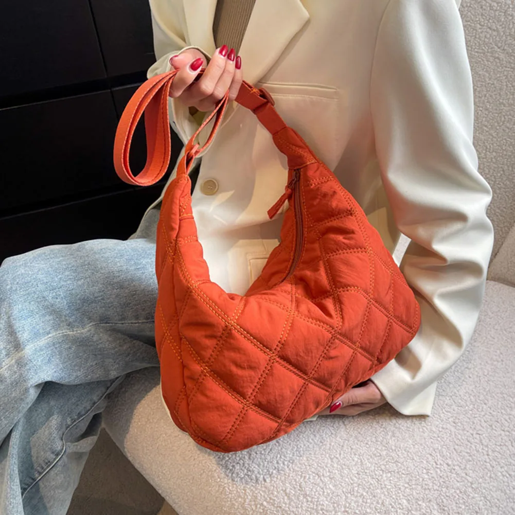 

Женская сумка, нейлоновая брендовая стеганая мягкая сумка-облако с короткой ручкой, роскошные сумки через плечо, женские мягкие сумки через плечо, боковая сумка