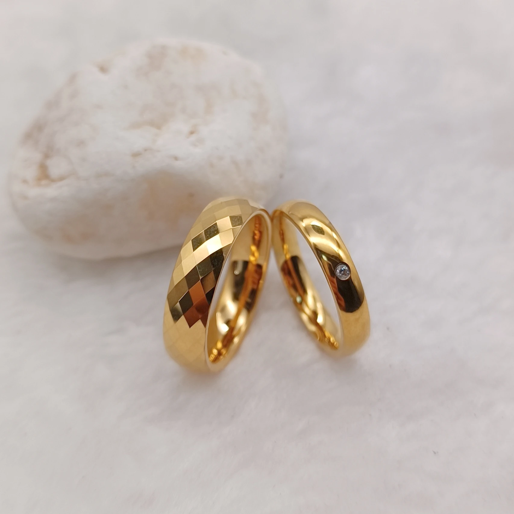 18K позолоченные ювелирные кольца Дубай женские обручальные свадебные для мужчин